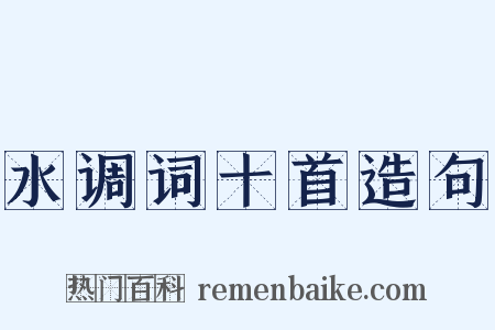 水调词十首造句是什么意思的图片